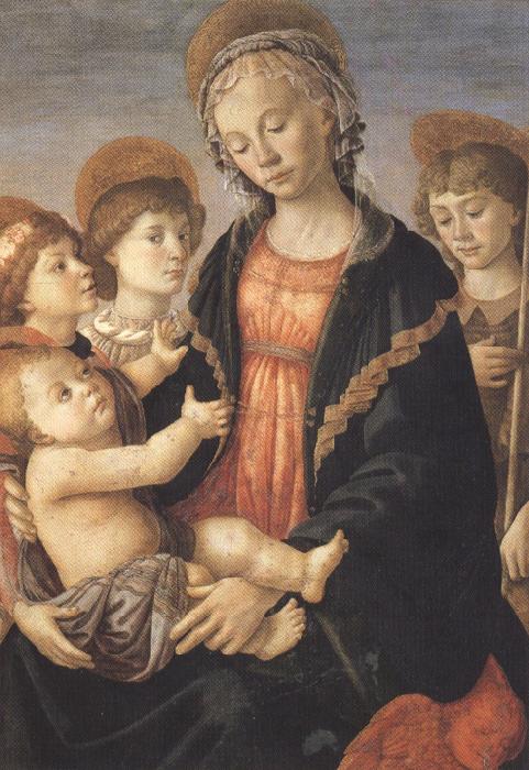 Sandro Botticelli Madonna and Child with St John and two Saints (mk36) oil painting image